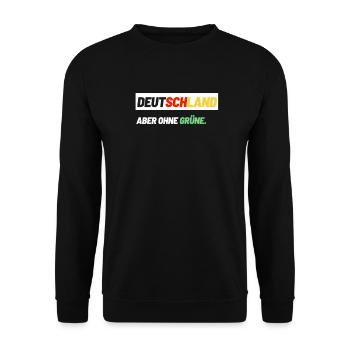 Deutschland Politik Konservativ wahl grün demo - Unisex Pullover - Schwarz - Vorne - Alina (178cm) & Michal (187cm)