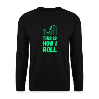 Roller coaster amusement park kirmes rummel gift - Unisex Sweatshirt - black - Front - Alina (178cm) & Michal (187cm)