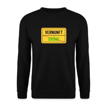 Politik Grüne Demo meinungsfreiheit freiheit - Unisex Pullover - Schwarz - Vorne - Alina (178cm) & Michal (187cm)