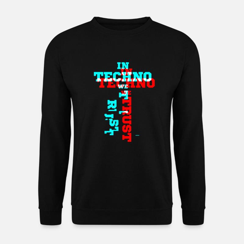 Techno - Unisex Pullover - Schwarz