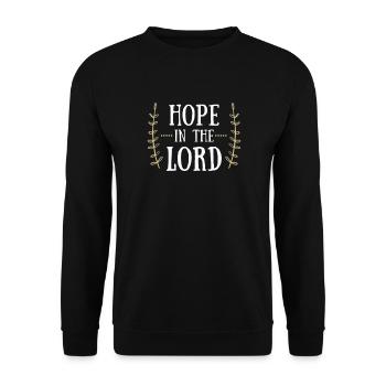 jesus christlich bibel Kreuz geschenk beten gott - Unisex Pullover - Schwarz - Vorne - Alina (178cm) & Michal (187cm)