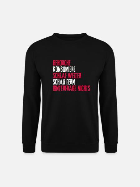 Grundrechte Politik Staat Demokratie grundgesetz - Unisex Pullover - Schwarz