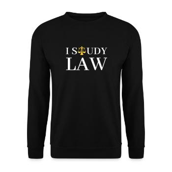 Law Law Student Uni Court Lawyer - Unisex Sweatshirt - black - Front - Alina (178cm) & Michal (187cm)