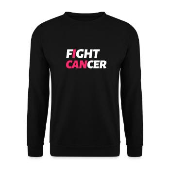 Fight Cancer Cancer Hospital Chemo Therapy - Unisex Sweatshirt - black - Front - Alina (178cm) & Michal (187cm)