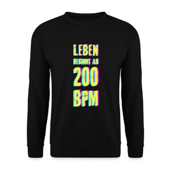 Techno rave bass DJ trance house geschenk musik - Unisex Pullover - Schwarz - Vorne - Alina (178cm) & Michal (187cm)