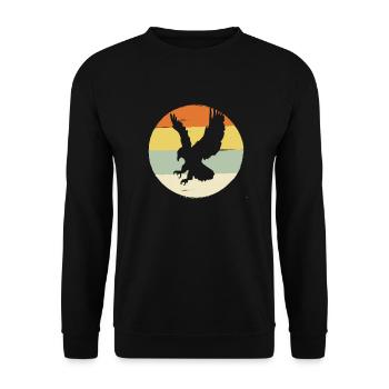eagle, bird, gift, gift idea, feather, animal - Unisex Sweatshirt - black - Front - Alina (178cm) & Michal (187cm)