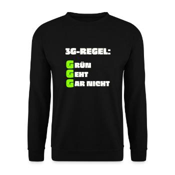 Politik Freiheit Grüne Sozialismus wählen lustig - Unisex Pullover - Schwarz - Vorne - Alina (178cm) & Michal (187cm)