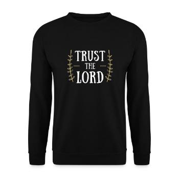 jesus christlich bibel Kreuz geschenk beten gott - Unisex Pullover - Schwarz - Vorne - Alina (178cm) & Michal (187cm)