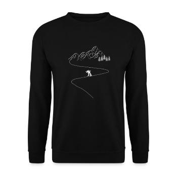 Ice skating winter sports ice sports skating ice skating - Unisex Sweatshirt - black - Front - Alina (178cm) & Michal (187cm)