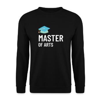 Master of Arts degree study uni thesis - Unisex Sweatshirt - black - Front - Alina (178cm) & Michal (187cm)