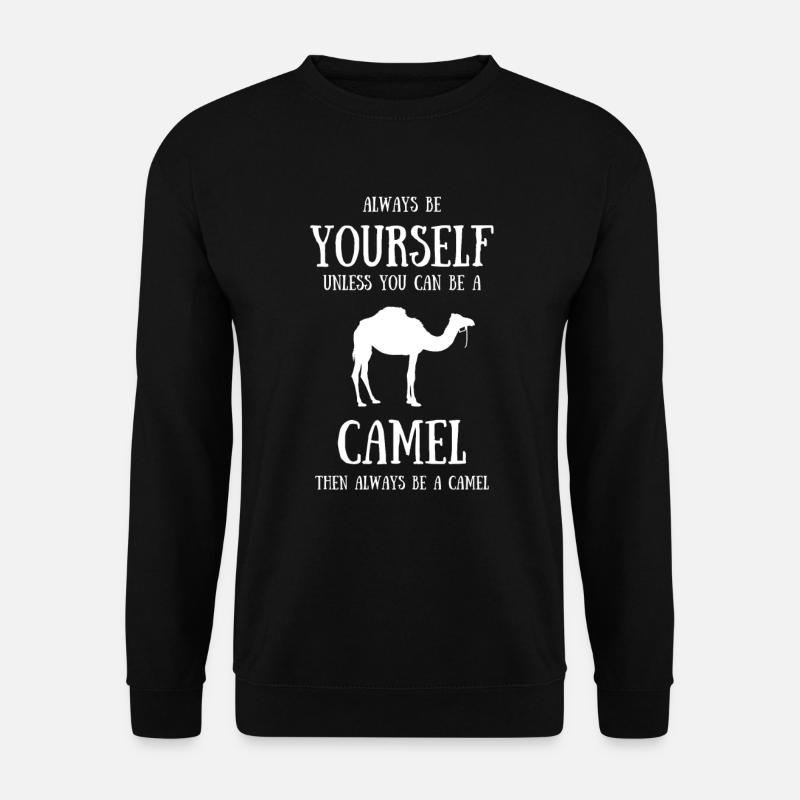 Kamel wüste tier zoo trampeltier wüstentier lustig - Unisex Pullover - Schwarz