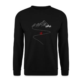 panier d’achat au détail shopping humour drôle - Sweat-shirt Unisexe - noir - Devant - Alina (178cm) & Michal (187cm)