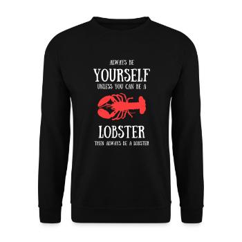 crab lobster natural sea crustacean gift - Unisex Sweatshirt - black - Front - Alina (178cm) & Michal (187cm)
