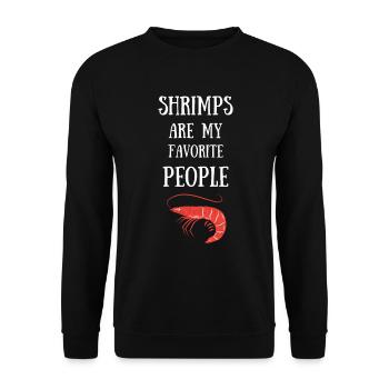 Crevette crevette aquarium crabe animal - Sweat-shirt Unisexe - noir - Devant - Alina (178cm) & Michal (187cm)