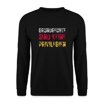 Politik Grundrechte grundgesetz freiheit zensur - Unisex Pullover - Schwarz - Vorne - Alina (178cm) & Michal (187cm)