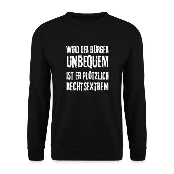 Freiheit grundrechte demo grundgesetz wahl politik - Unisex Pullover - Schwarz - Vorne - Alina (178cm) & Michal (187cm)