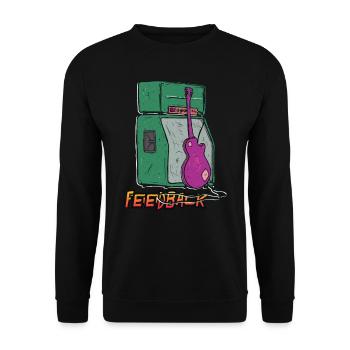 Sound Feedback Graphic - Unisex Sweatshirt - black - Front - Alina (178cm) & Michal (187cm)