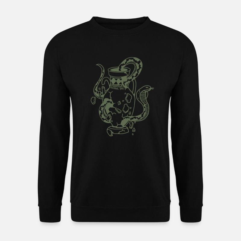 Snake and vase - Unisex Sweatshirt - black