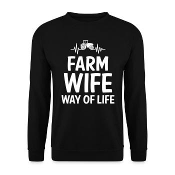 Mode de vie de la femme de ferme - Sweat-shirt Unisexe - noir - Devant - Alina (178cm) & Michal (187cm)