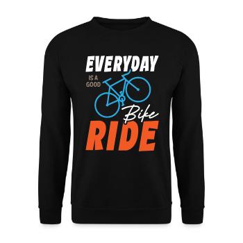 Everyday Is A Good Bike Ride - Unisex Pullover - Schwarz - Vorne - Alina (178cm) & Michal (187cm)
