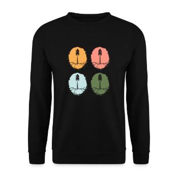 Espace, Astronaute, Galaxie, Planètes, Étoiles - Sweat-shirt Unisexe - noir - Devant - Alina (178cm) & Michal (187cm)
