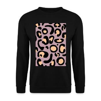 Leopard I - Unisex Pullover - Schwarz - Vorne - Alina (178cm) & Michal (187cm)