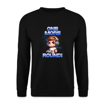 Noch eine Runde - Unisex Pullover - Schwarz - Vorne - Alina (178cm) & Michal (187cm)