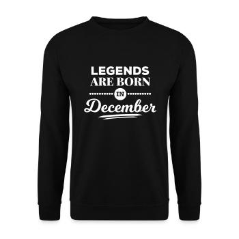 legends are born in december birthday December - Unisex Sweatshirt - black - Front - Alina (178cm) & Michal (187cm)