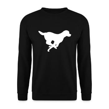Dog running chasing turbo gift - Unisex Sweatshirt - black - Front - Alina (178cm) & Michal (187cm)