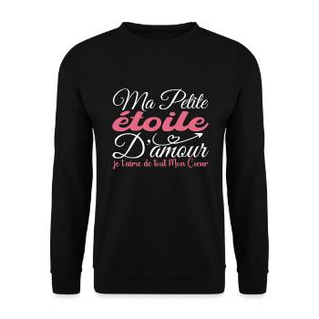 Love star gift, best star I love you - Unisex Sweatshirt - black - Front - Alina (178cm) & Michal (187cm)