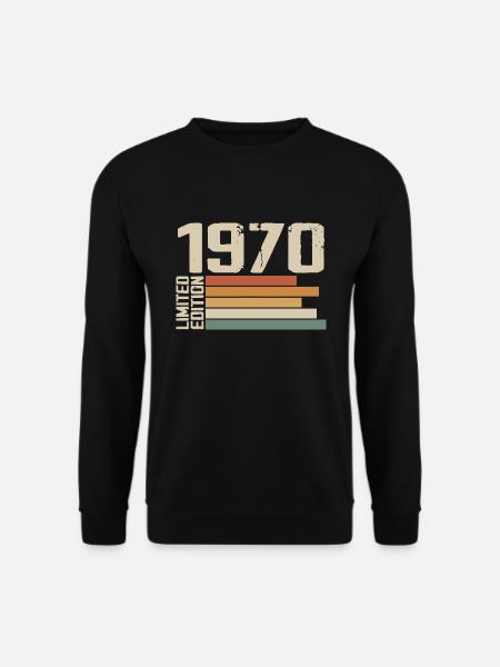 1970er Jahre Vintage - Retro 1970er Jahre Geburtstagsgeschenk - Unisex Pullover - Schwarz