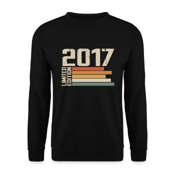 2017 Vintage - Retro 2017 Birthday Gift 2017 - Unisex Sweatshirt - black - Front - Alina (178cm) & Michal (187cm)