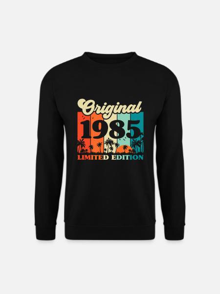 1985 Vintage Vintage Retro Cadeau d’anniversaire - Sweat-shirt Unisexe - noir