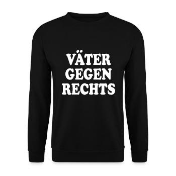 Väter gegen rechts - Unisex Pullover - Schwarz - Vorne - Alina (178cm) & Michal (187cm)