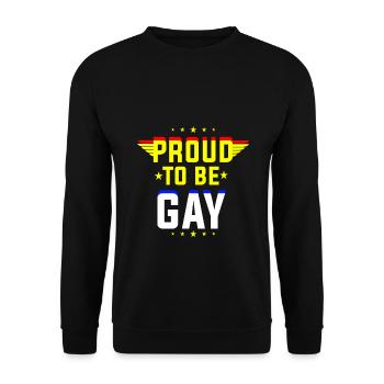 Proud to be gay - Unisex Sweatshirt - black - Front - Alina (178cm) & Michal (187cm)