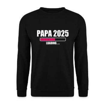 Papa 2025 - Unisex Sweatshirt - black - Front - Alina (178cm) & Michal (187cm)