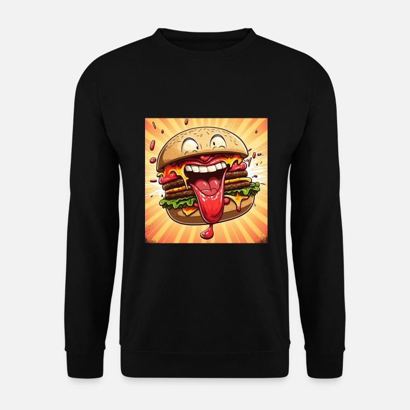 Crazy Burger - Unisex Pullover - Schwarz