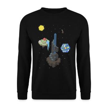 l'espace cubique - Sweat-shirt Unisexe - noir - Devant - Alina (178cm) & Michal (187cm)