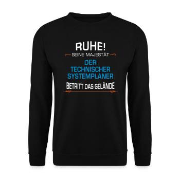 Technischer Systemplaner Beruf - Unisex Pullover - Schwarz - Vorne - Alina (178cm) & Michal (187cm)