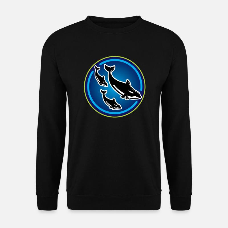 Orca Killerwal Schwertwal Tierschüzer Geschenk - Unisex Pullover - Schwarz
