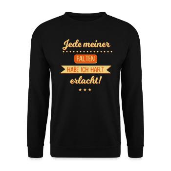 Funny age Old will be folding spell gift - Unisex Sweatshirt - black - Front - Alina (178cm) & Michal (187cm)