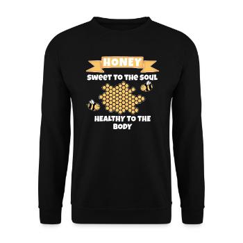cadeau sucré miel pour nectar nid d'abeille abeille apiculteur - Sweat-shirt Unisexe - noir - Devant - Alina (178cm) & Michal (187cm)