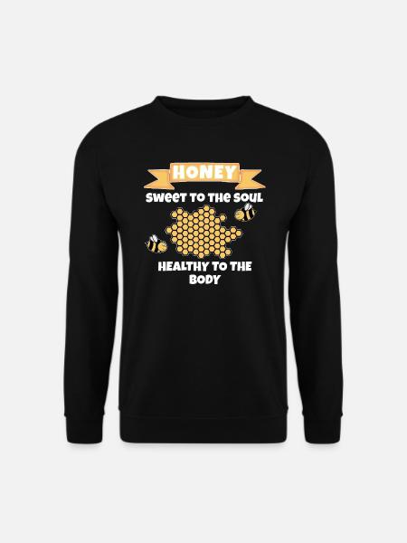 honig süß Geschenk für Imker Biene Wabe nektar - Unisex Pullover - Schwarz