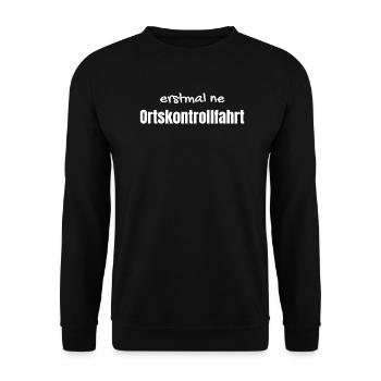 Ortskontrollfahrt okf Bauer Landwirt Geschenk Feld - Unisex Pullover - Schwarz - Vorne - Alina (178cm) & Michal (187cm)