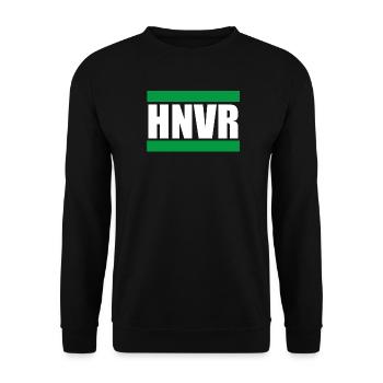 Un fan de Kröpcke fier de son cadeau pour la ville du football de Hanovre - Sweat-shirt Unisexe - noir - Devant - Alina (178cm) & Michal (187cm)