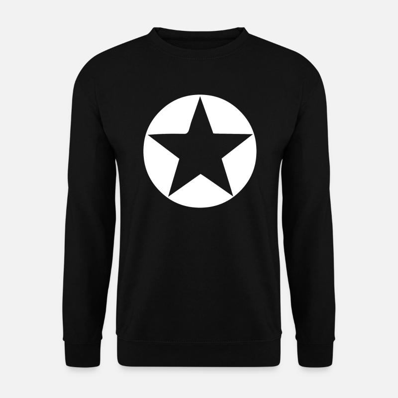 Kreis Stern Form Symbol - Unisex Pullover - Schwarz