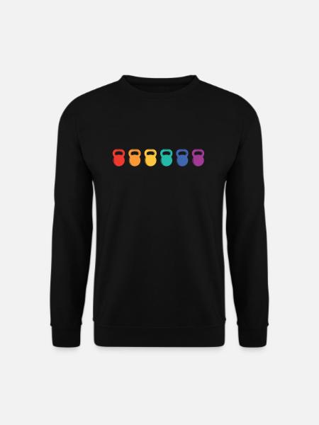LGBT T-Shirt - Lgbt Flagge In Kettlebell - Unisex Pullover - Schwarz