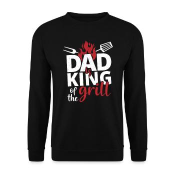 Papa Père Grill Barbecue - Sweat-shirt Unisexe - noir - Devant - Alina (178cm) & Michal (187cm)