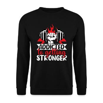 Addicted to getting stronger - Unisex Pullover - Schwarz - Vorne - Alina (178cm) & Michal (187cm)