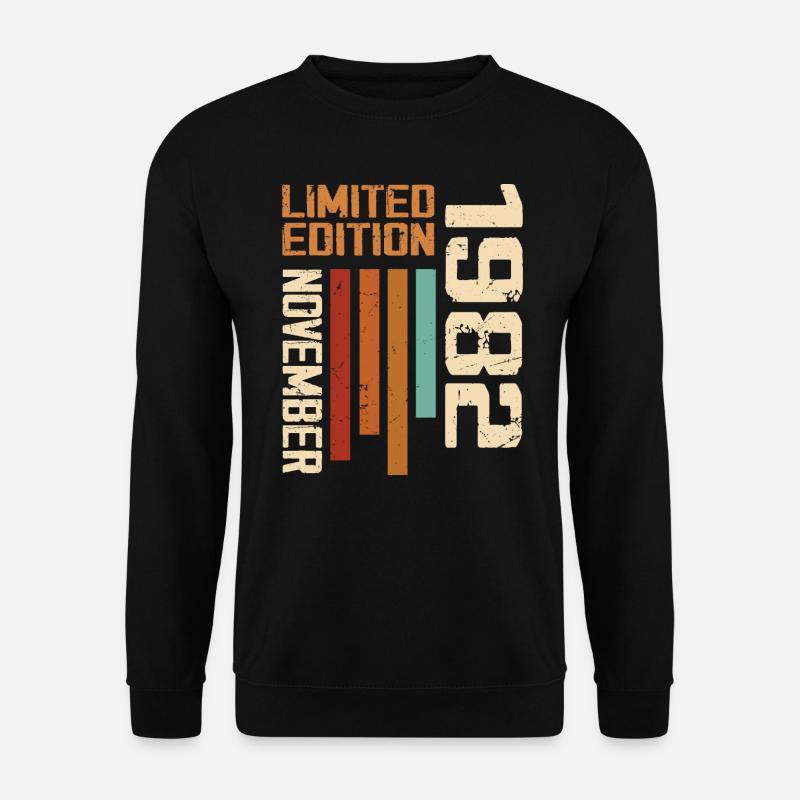 1982 November Geburtstagsgeschenk. November 1982 - Unisex Pullover - Schwarz